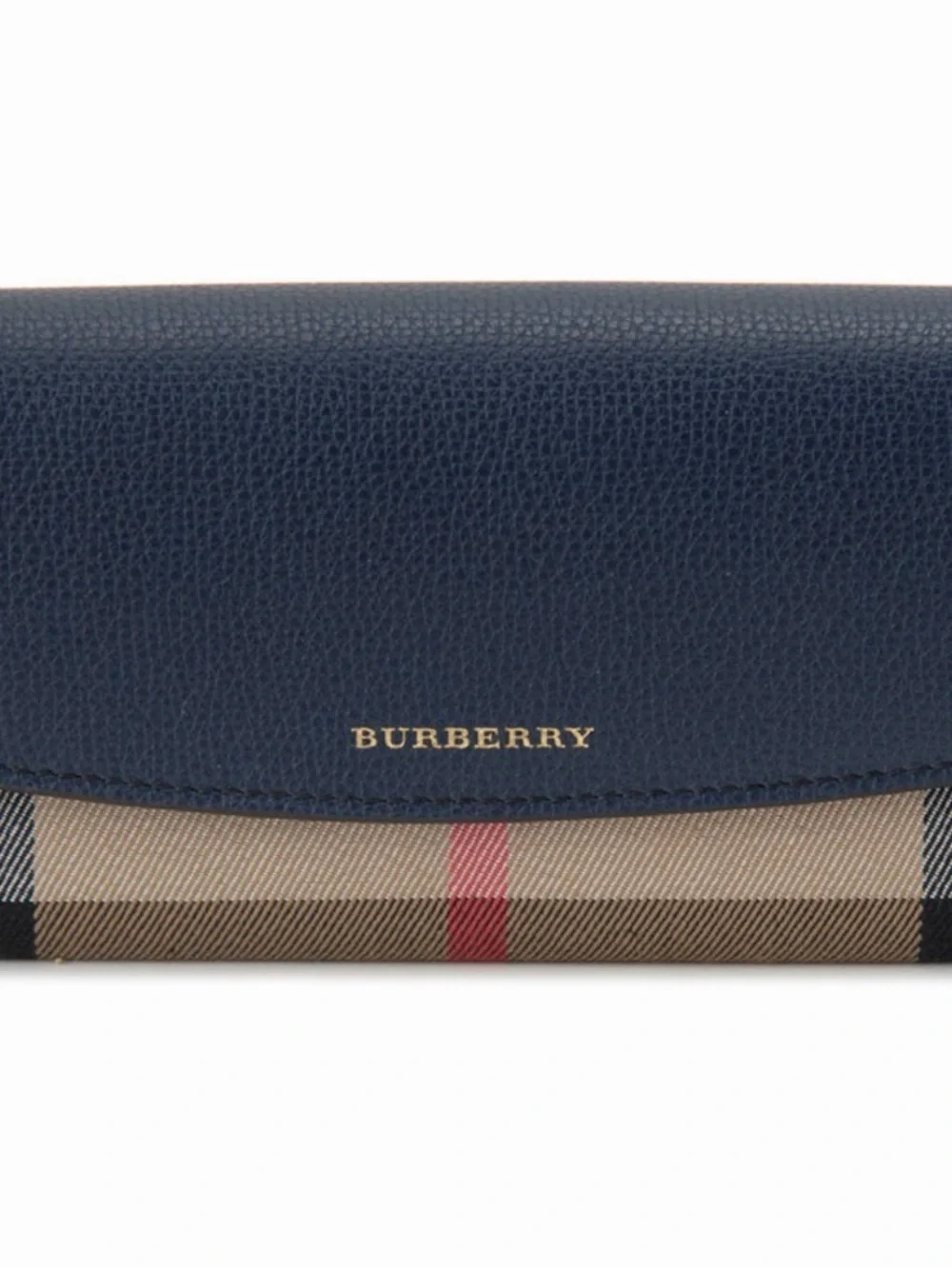 Burberry Navy Leather & Vintage Continental Wallet